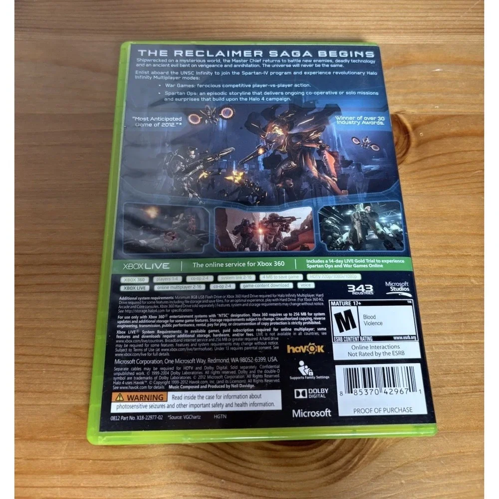 Halo 4 (Microsoft Xbox 360, 2012) Complete